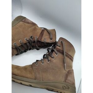 Chaco Lace‎ Up Boots Natilly Leather Hiking Fold Down Women's Size 5 Bison Brown